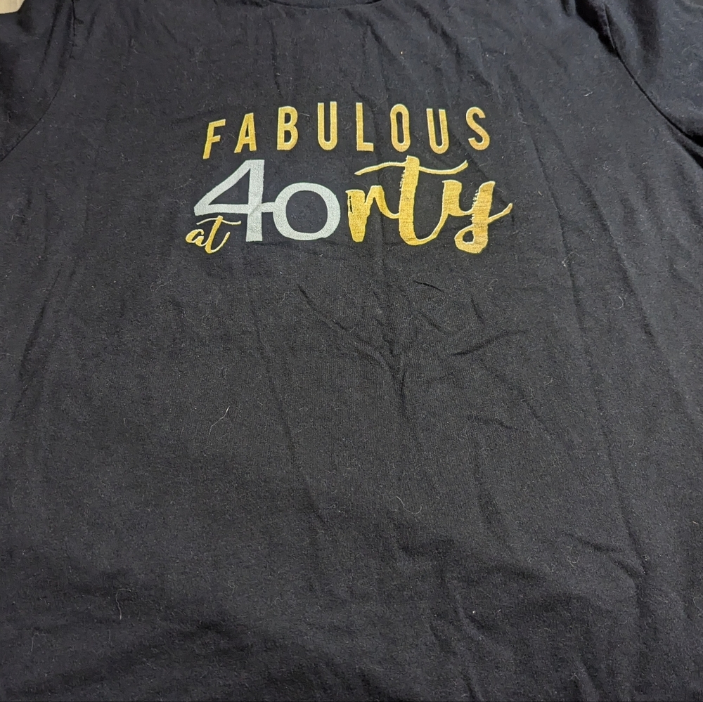 Fabulous at 40 T-shirt and Balloons